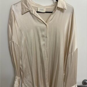 DISSH Cream Satin Blouse size 6 worn once